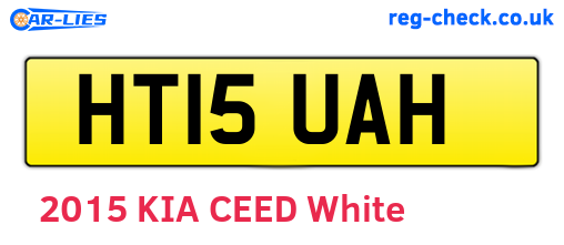 HT15UAH are the vehicle registration plates.