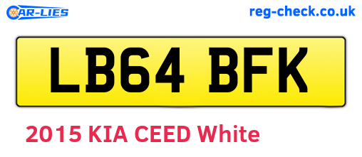 LB64BFK are the vehicle registration plates.