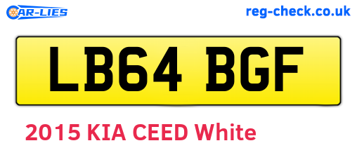 LB64BGF are the vehicle registration plates.