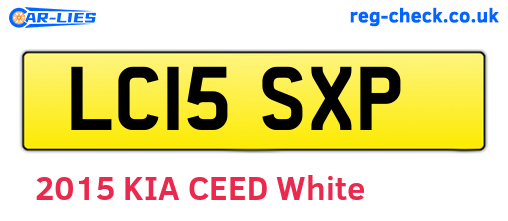 LC15SXP are the vehicle registration plates.