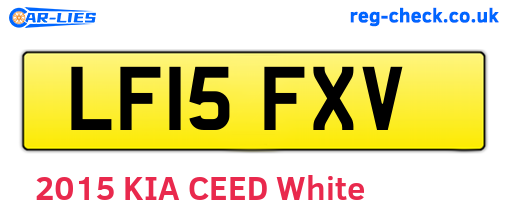 LF15FXV are the vehicle registration plates.