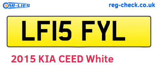 LF15FYL are the vehicle registration plates.