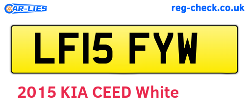 LF15FYW are the vehicle registration plates.