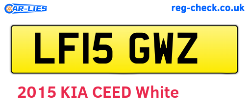 LF15GWZ are the vehicle registration plates.