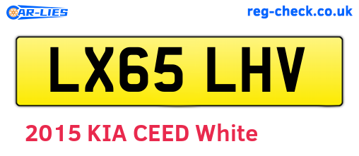 LX65LHV are the vehicle registration plates.