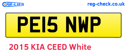 PE15NWP are the vehicle registration plates.
