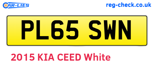PL65SWN are the vehicle registration plates.