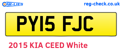 PY15FJC are the vehicle registration plates.