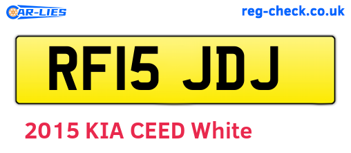 RF15JDJ are the vehicle registration plates.