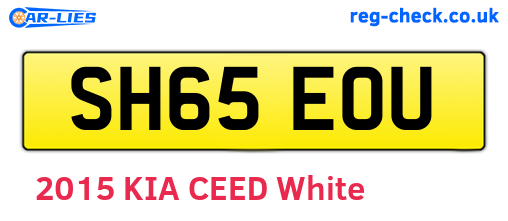 SH65EOU are the vehicle registration plates.