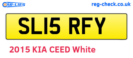SL15RFY are the vehicle registration plates.
