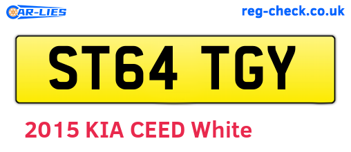 ST64TGY are the vehicle registration plates.