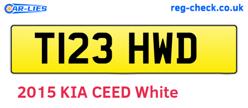 T123HWD are the vehicle registration plates.