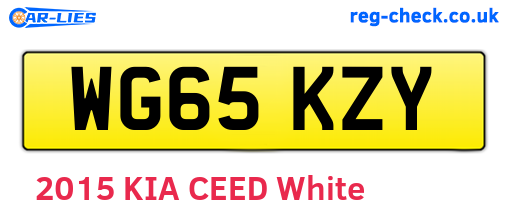 WG65KZY are the vehicle registration plates.