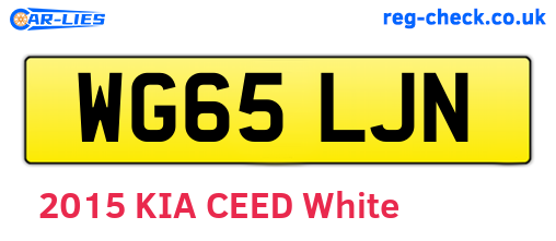 WG65LJN are the vehicle registration plates.