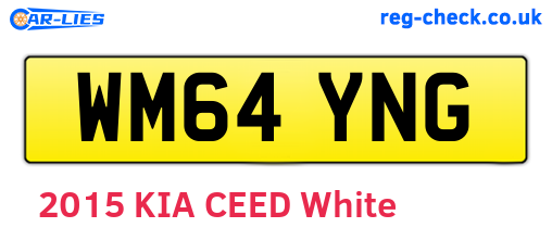 WM64YNG are the vehicle registration plates.