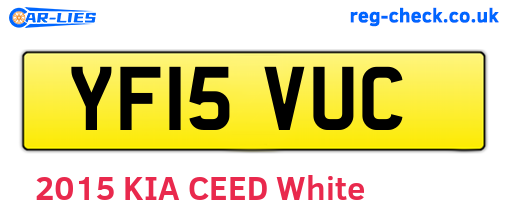 YF15VUC are the vehicle registration plates.