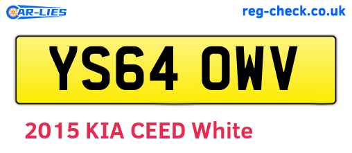 YS64OWV are the vehicle registration plates.