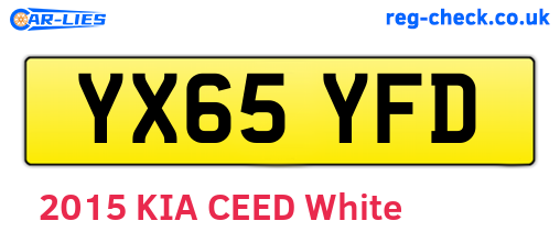 YX65YFD are the vehicle registration plates.