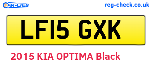 LF15GXK are the vehicle registration plates.