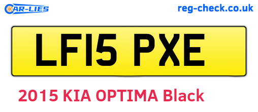 LF15PXE are the vehicle registration plates.