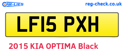 LF15PXH are the vehicle registration plates.