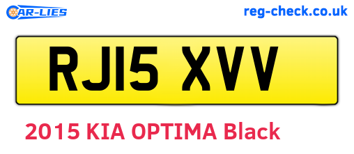 RJ15XVV are the vehicle registration plates.
