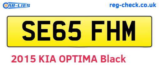 SE65FHM are the vehicle registration plates.