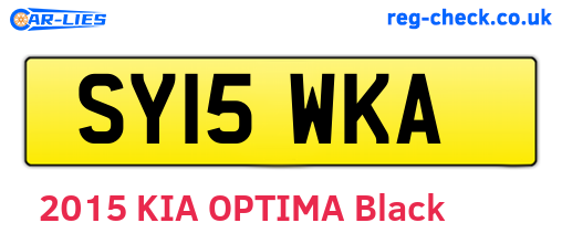 SY15WKA are the vehicle registration plates.