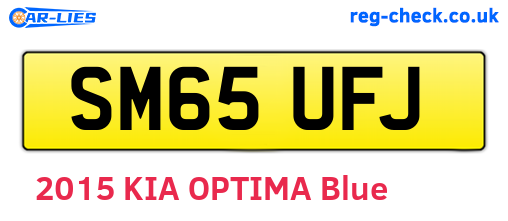 SM65UFJ are the vehicle registration plates.