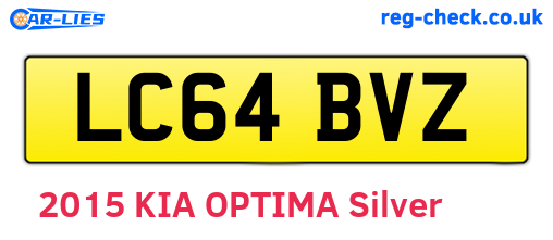 LC64BVZ are the vehicle registration plates.