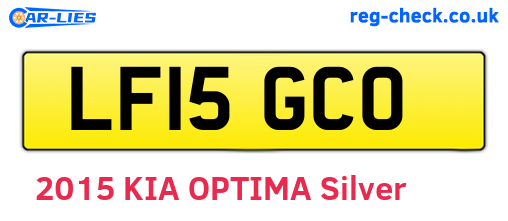 LF15GCO are the vehicle registration plates.
