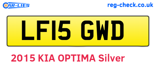 LF15GWD are the vehicle registration plates.
