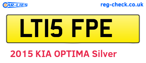 LT15FPE are the vehicle registration plates.
