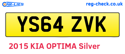 YS64ZVK are the vehicle registration plates.
