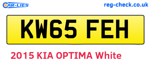 KW65FEH are the vehicle registration plates.