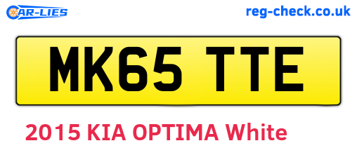 MK65TTE are the vehicle registration plates.