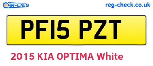 PF15PZT are the vehicle registration plates.