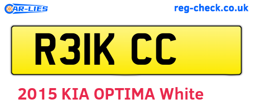 R31KCC are the vehicle registration plates.