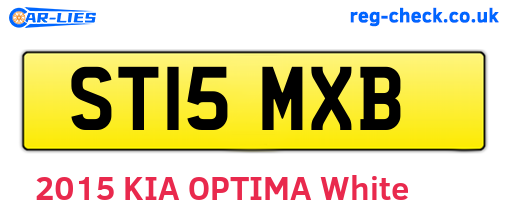 ST15MXB are the vehicle registration plates.