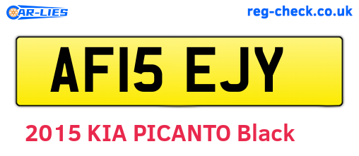 AF15EJY are the vehicle registration plates.