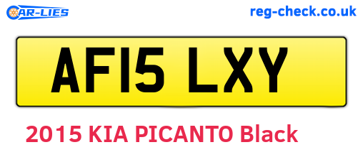 AF15LXY are the vehicle registration plates.