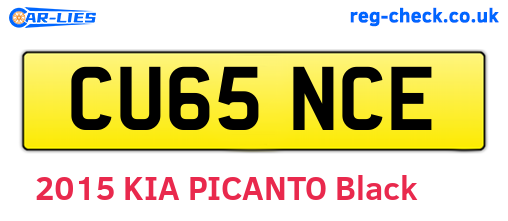 CU65NCE are the vehicle registration plates.