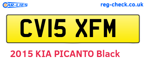 CV15XFM are the vehicle registration plates.