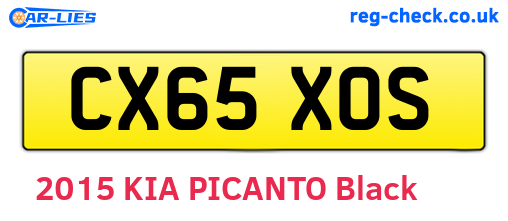 CX65XOS are the vehicle registration plates.