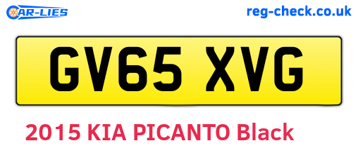 GV65XVG are the vehicle registration plates.