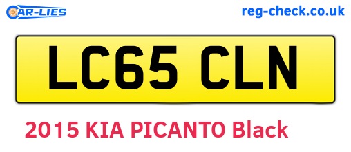LC65CLN are the vehicle registration plates.