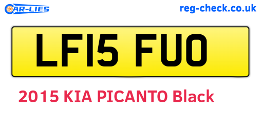 LF15FUO are the vehicle registration plates.