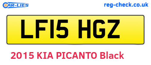 LF15HGZ are the vehicle registration plates.