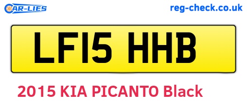 LF15HHB are the vehicle registration plates.